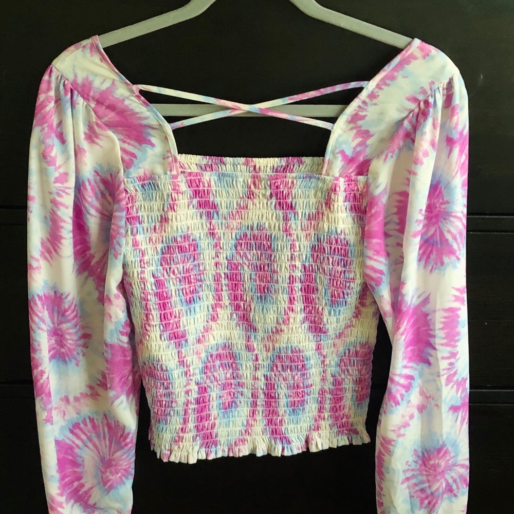 Sweet Trendy Nordstrom Tie-Dye “Good Luck Gem” Top